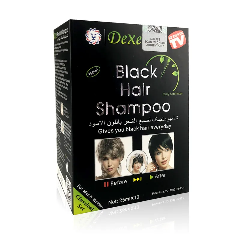 Herbal Harmless Permanent Black Hair Dyeing Shampoo For White Hair