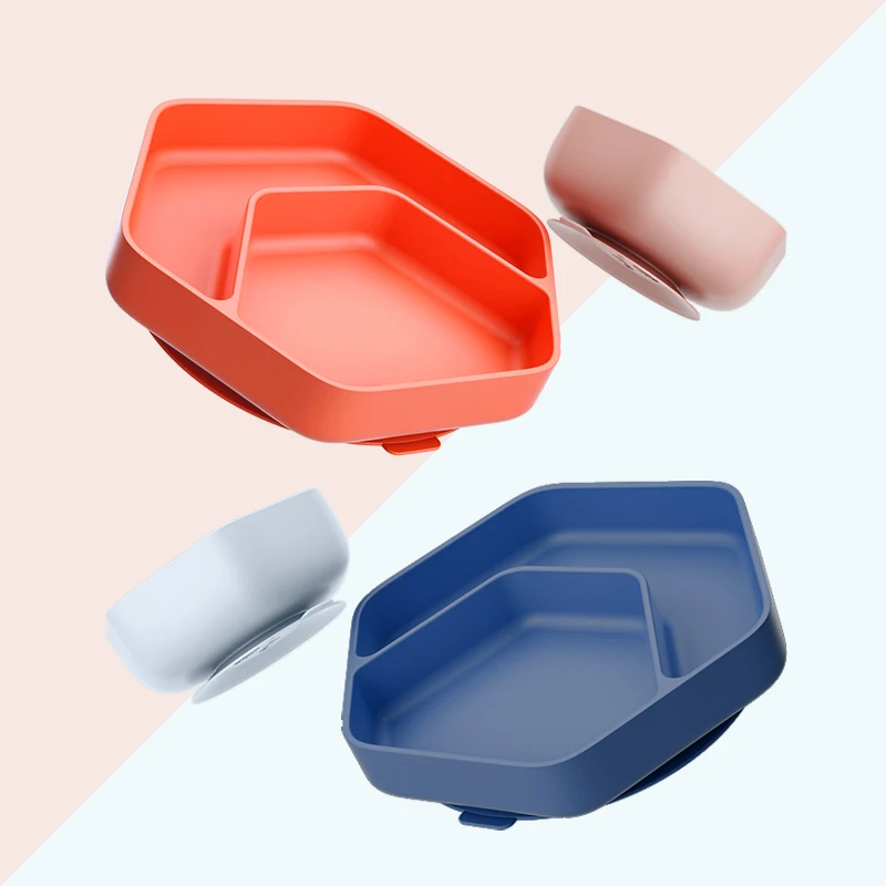 
Biodegradable 100% food grade silicone feeding baby bowls feeding set baby silicone for sale 