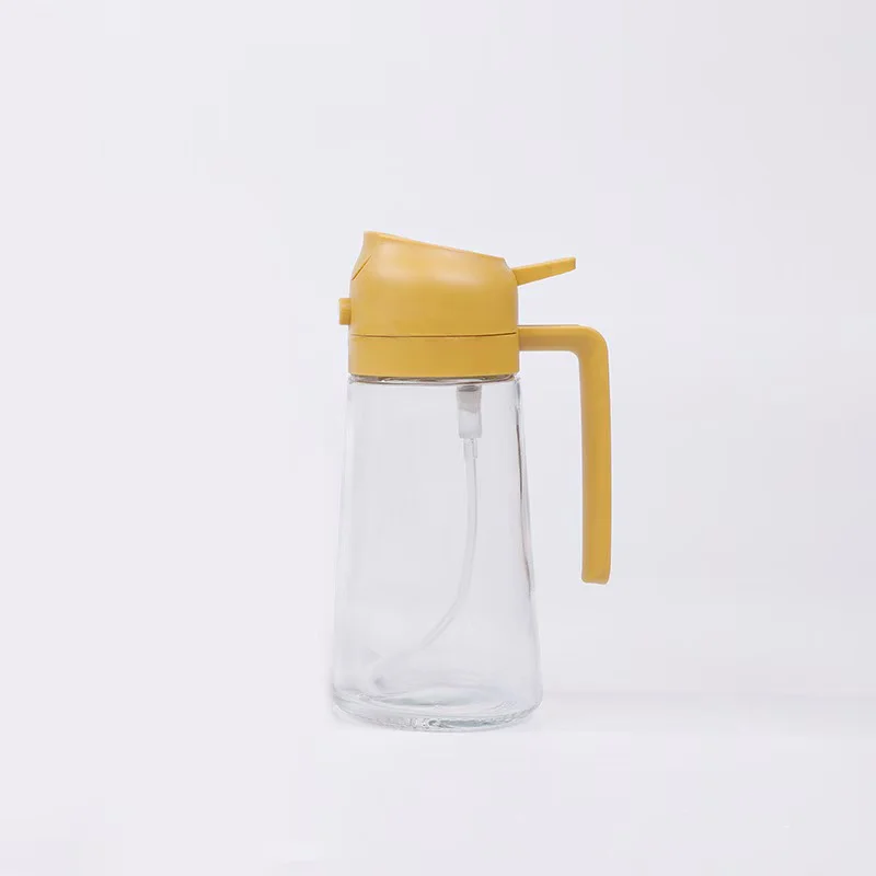 Kitchen Manual multi functional transparent hand pump 470ml fex-spout oiler bottle dropper oiler can