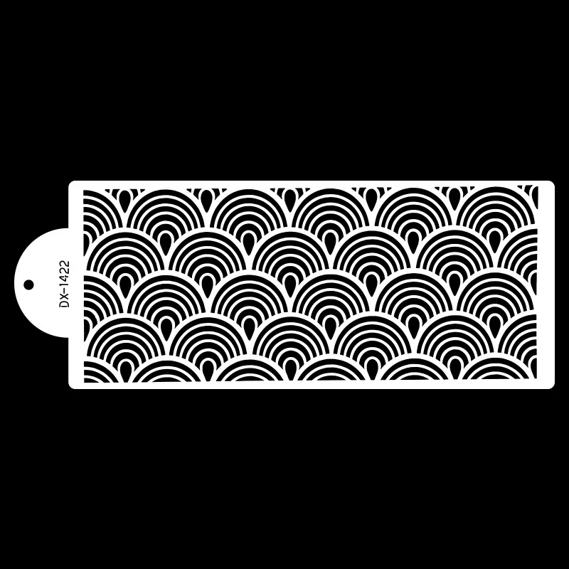 Hot selling multi stencil harvest heart diamond line stencil fondant embosser plastic cake mold baking tools