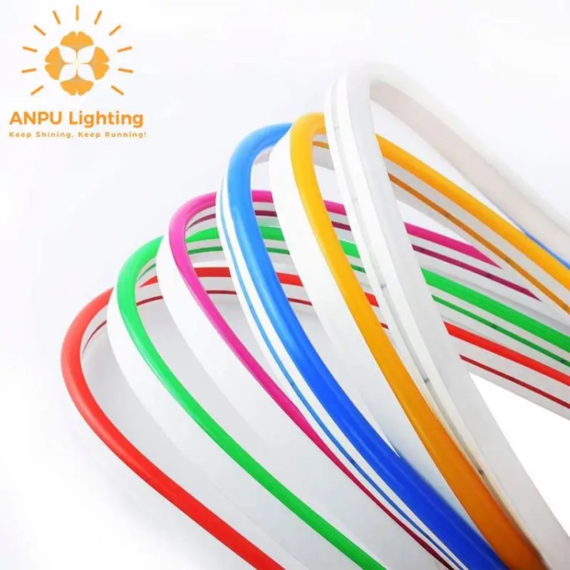ANPU Decor 12V SMD 5050 LED Neon Lights Colorful RGB Programmable Flexible PVC Neon Light Strip Flex Neon Lights