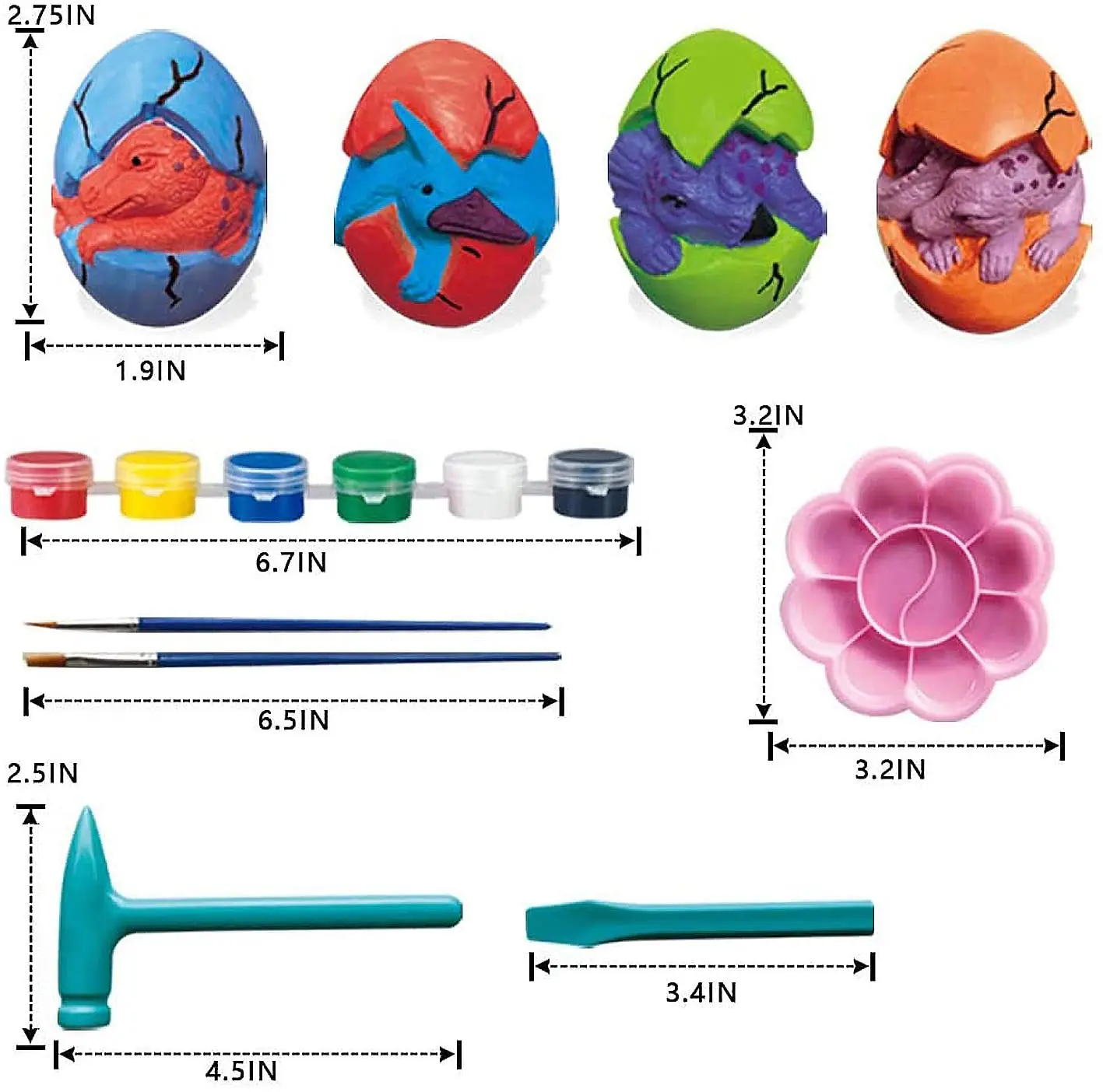 Educational archaeological dig kit toy DIY Paintings dinosaur egg toy HN886840