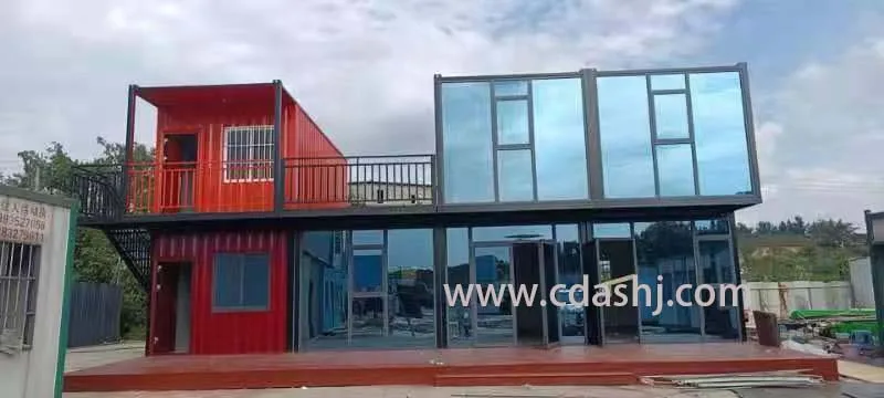 Easy Install Prefabricated Home Luxury Villa Two Story Flat Pack Modular Container Prefab Self Easy Assemble House