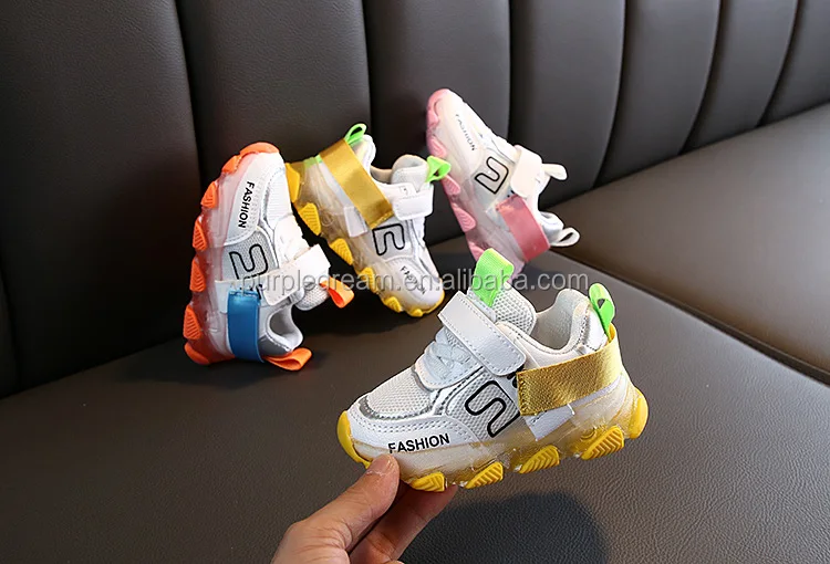 
PU Baby Casual Shoes LED Lighting Sport Shoes 