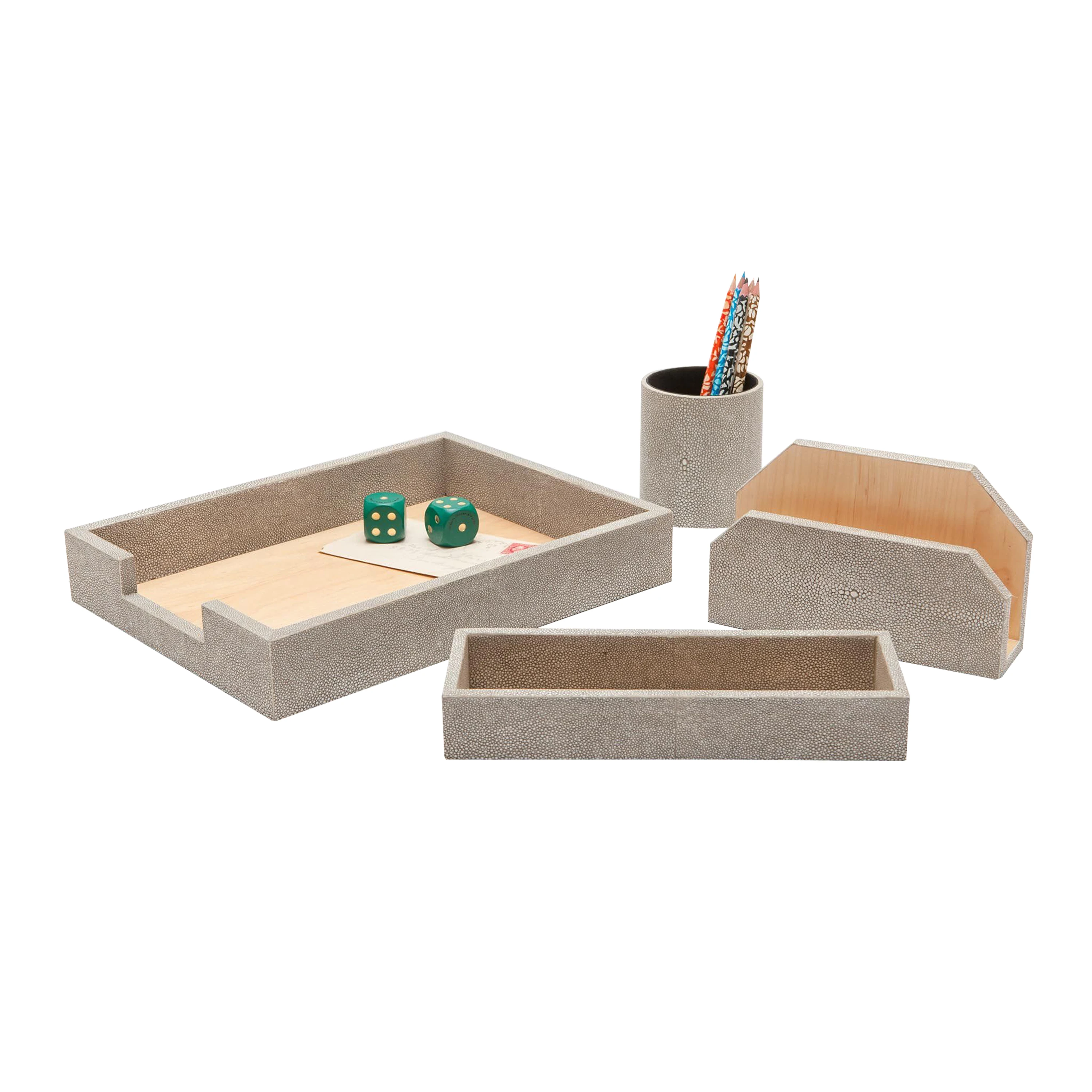 Pu Leather Perle Fish Texture Office Stationary Accessories And School Supplies Stationery Stationaries Set Supplies