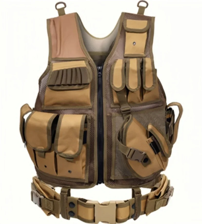 Security Guard Combat Vest For Hunting Crossfit Gym Paintball Game Tactical Armor Vest comfortable & Breathable