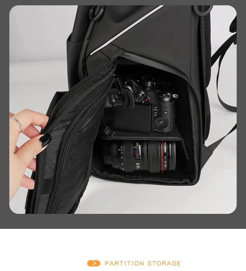 Cwatcun D89 Waterproof Hiking Outdoor Large 15.6' Laptop Travel Dslr Photography Backpack Professional Digital Video Camera Bag