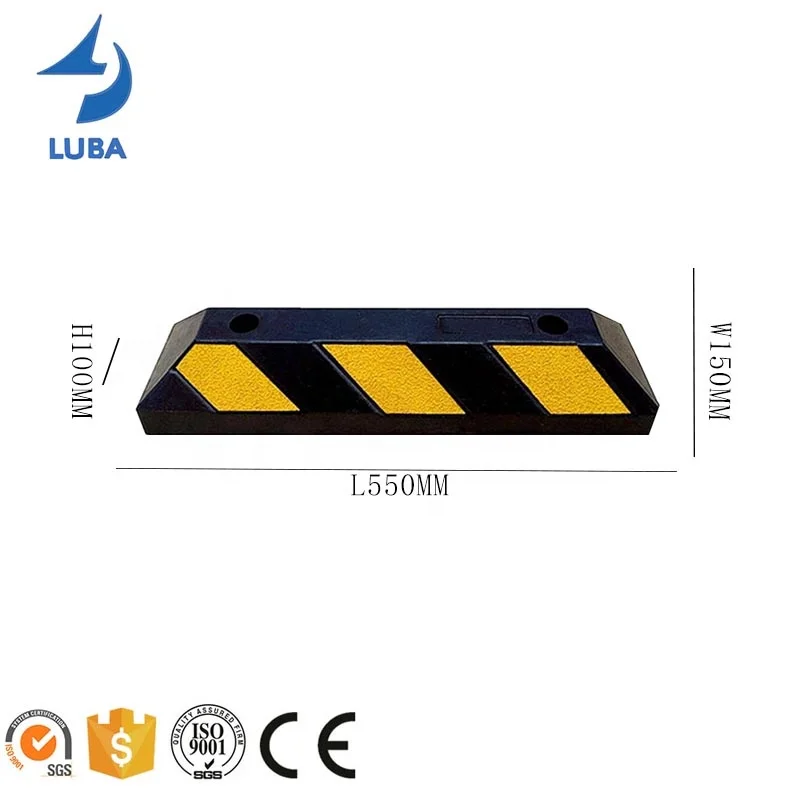 550*150*100mm New Arrive Driveway Street Stop Parking Lot Rubber Road Wheel Stopper