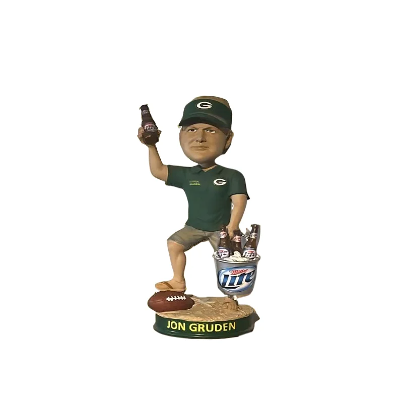 Custom Gruden Bobblehead SuperBowl Watch Centerpiece for Viewing Party Resin Man Cave Feature Outdoor Souvenir Style
