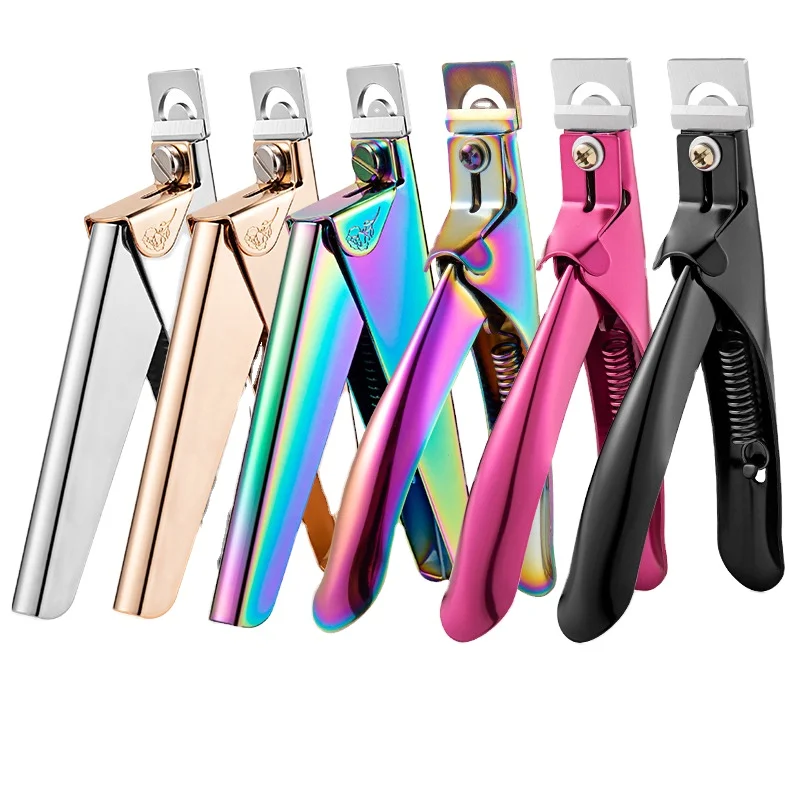 Luxury Stainless Steel Head Nail Clipper Acrylic Gel French False Nail Tips Cutter Clipper Girl Nail Care Tools