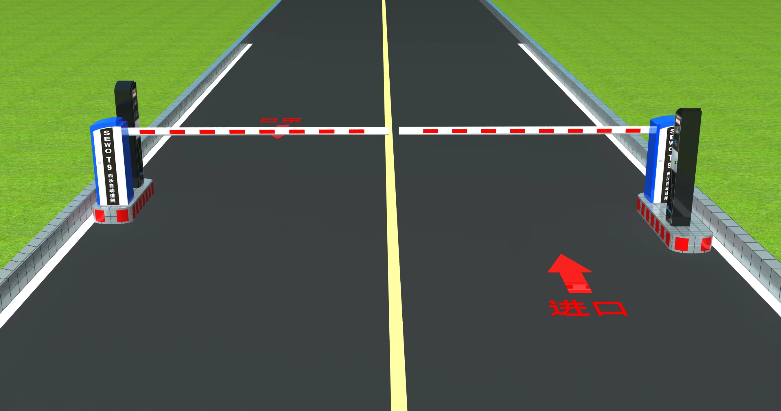 SEWO Manual Gate Arm Barrier Parking Boom Barrier Gate Automatic Remote-Controlled Road Safety Barrier Gate