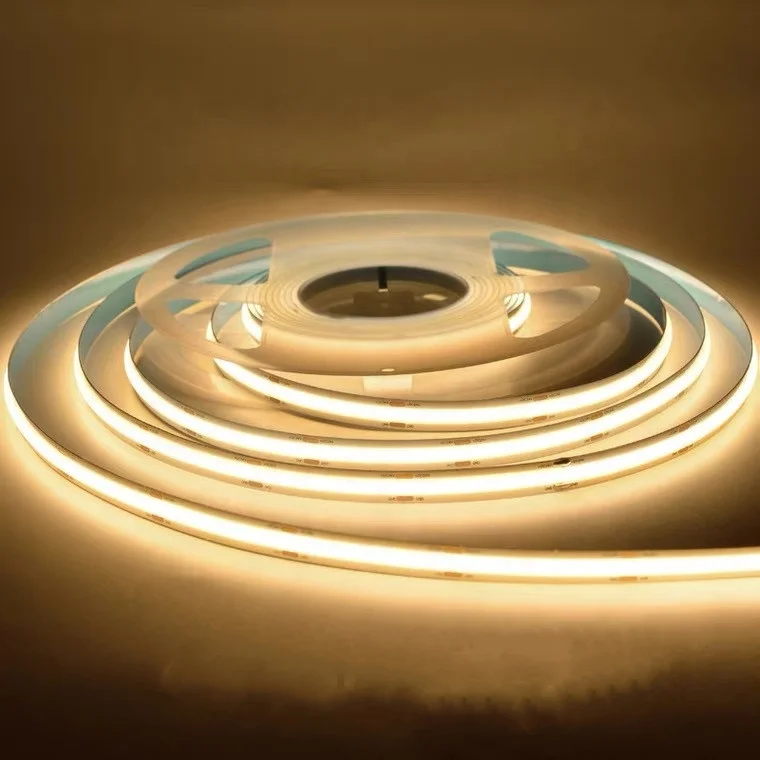 Factory Wholesale Price Flexible COB LED Strip Lights DC12V 16.4ft/5M 320leds/M CRI90 Flexible LED Tape Light