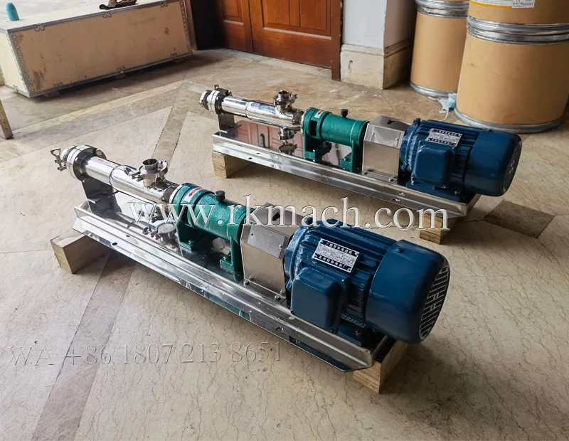 Moisturisor stainless steel SS304 mono screw pump