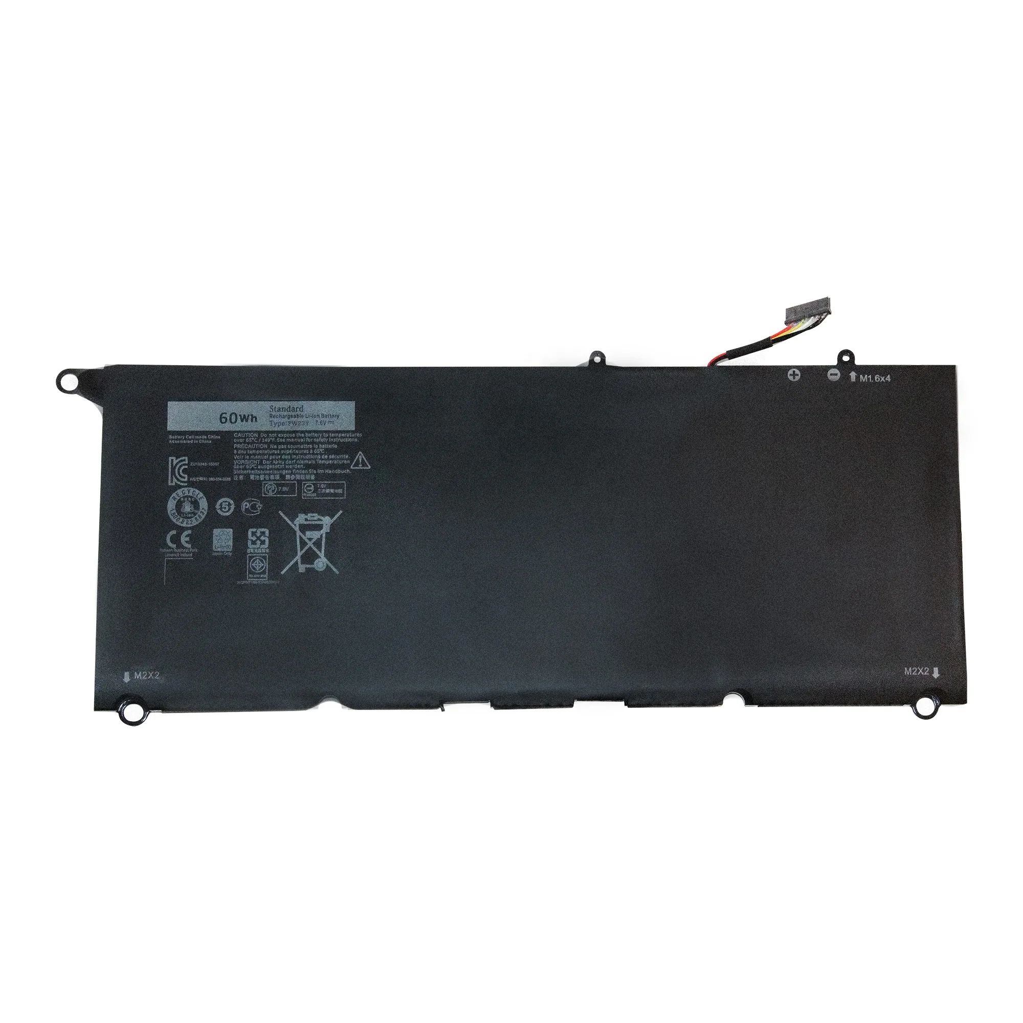 
China Hot Sale Original Manufacturer Wholesale Good 6800MAH 60WH Battery For Dell Laptop Battery PW23Y XPS 13 9360 