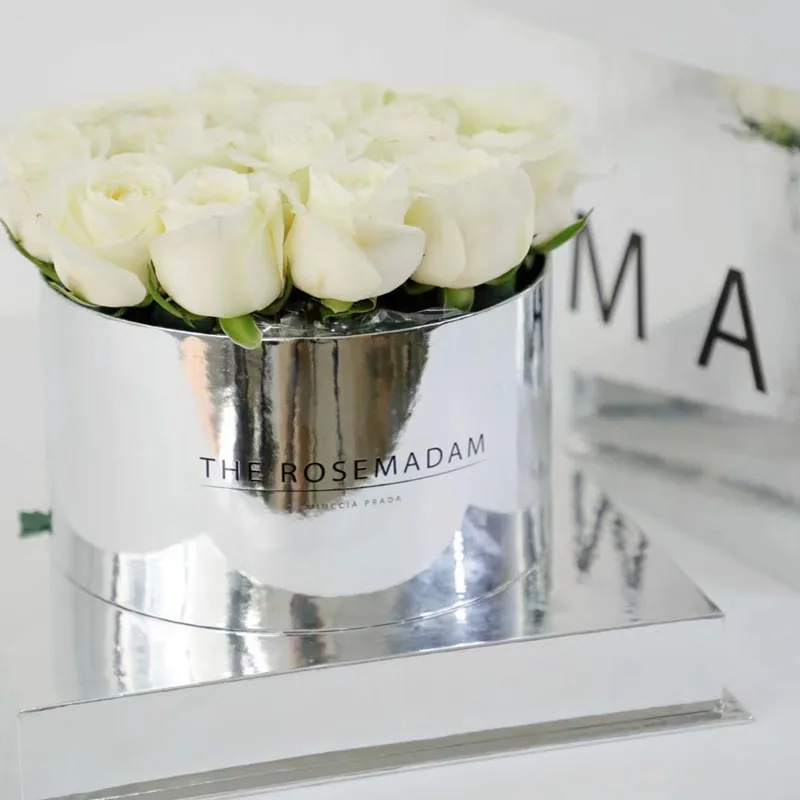 High quality for sale in large quantities roses box luxury cardboard round flower box gift box for valentine day