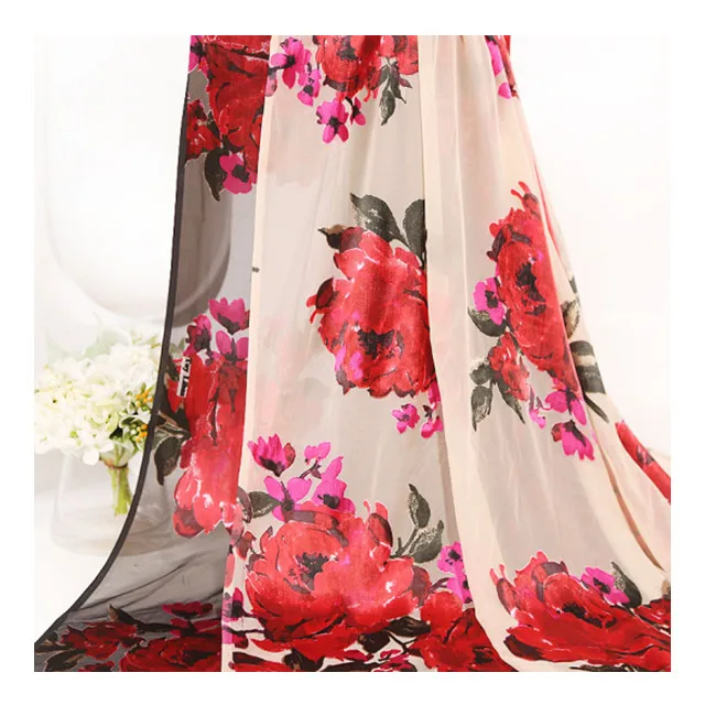 
Georgette imitation silk rayon 70% nylon 30% lace fabric with underwear Embroidery Custom jacquard 