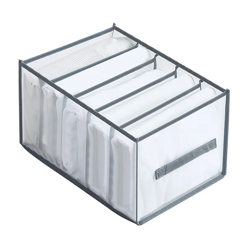 Compartment Storage Clothes Jeans and pants storage bag organizer box dormitory collapsible pants storage box