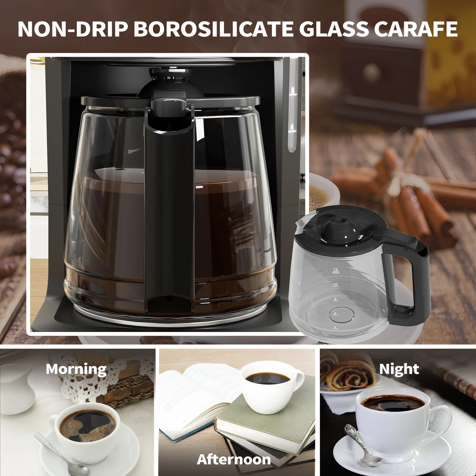 High Quality  Best Price Coffee Maker Cafetera Professional Electric Black Drip Coffee Maker Fully Automatic Machine