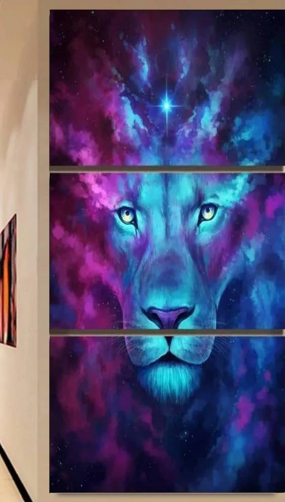 3 шт. Hd Картина Мечта абстрактный цвет Лев плакаты художественное украшение Настенная Картина на холсте
