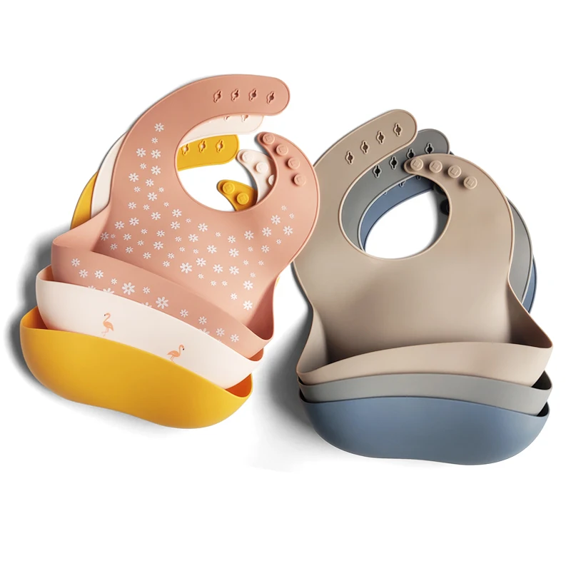 Wholesale Manufacturer Waterproof BPA Free Food Grade Silicone Baby Bibs