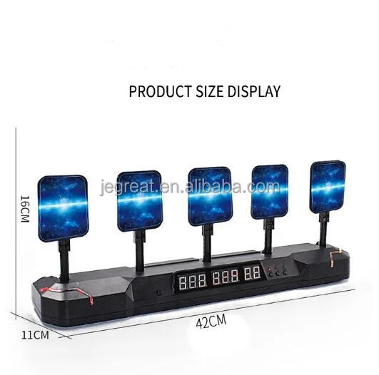galaxy Design Running 5 Targets Scoring Electronics Shooting Target Auto Reset Games for Kids Practice