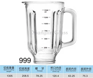vasos para licuar Sanyo glass Jar Blender 1.5L mixer blender parts 999 Blender juicer spare parts vasos de vidrio para licuadora