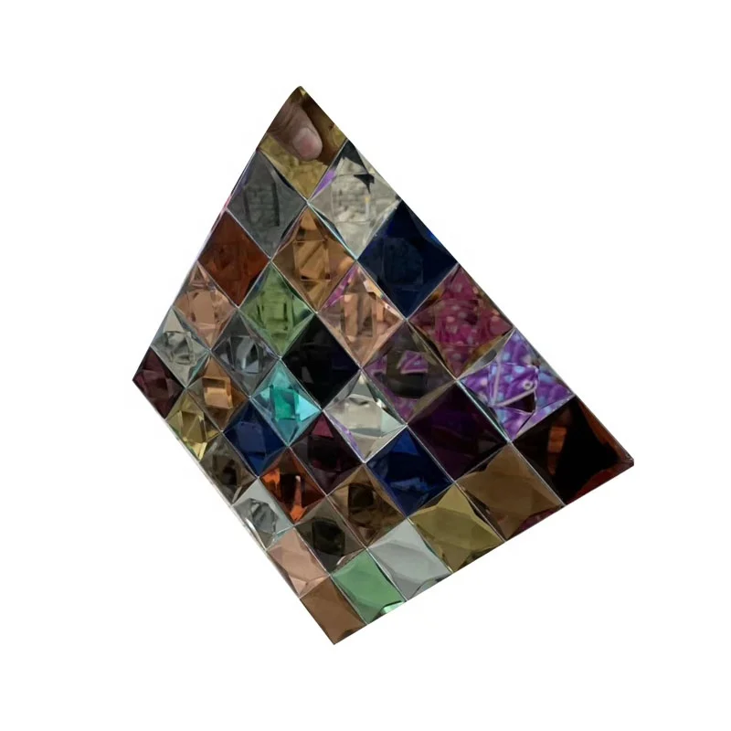 Hot Sell New Colorful Modern Square Glass Mosaic Tile Wall Mural  for Office Building