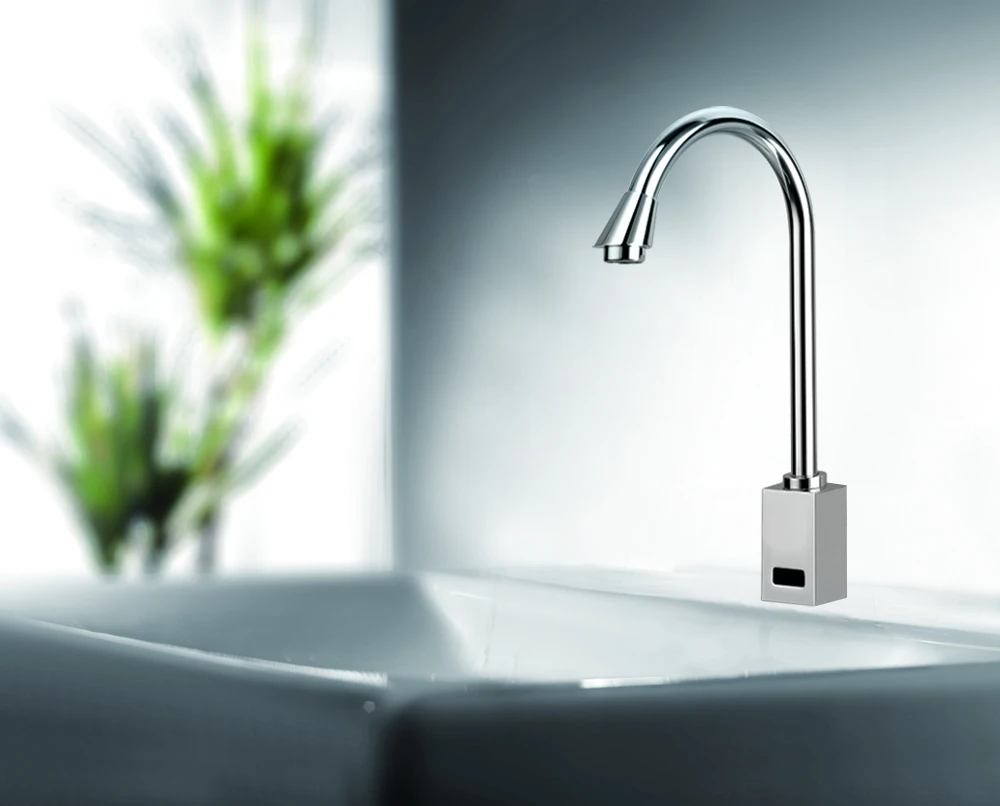 Hospital automatic sensor water tap with long neck