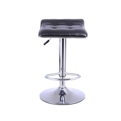 Top Grade Modern Pu Seat Adjustable High Metal Bar Stool for Kitchen Accept Customize Color