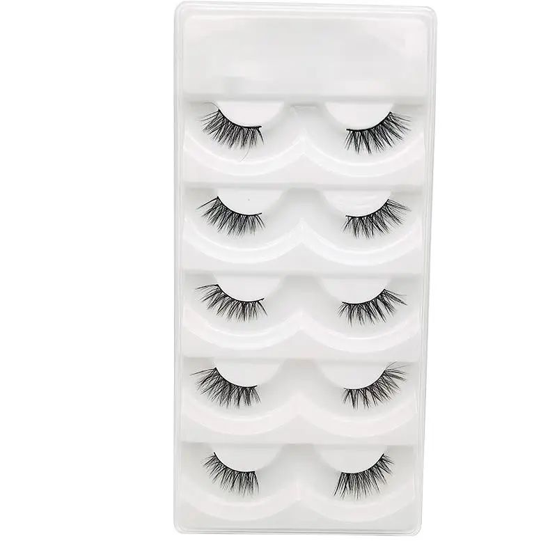 Asian Style Natural Lashes 5 Pairs Eyelashes Half Eye lash Fairy Self Grafting False Eyelashes Pairs