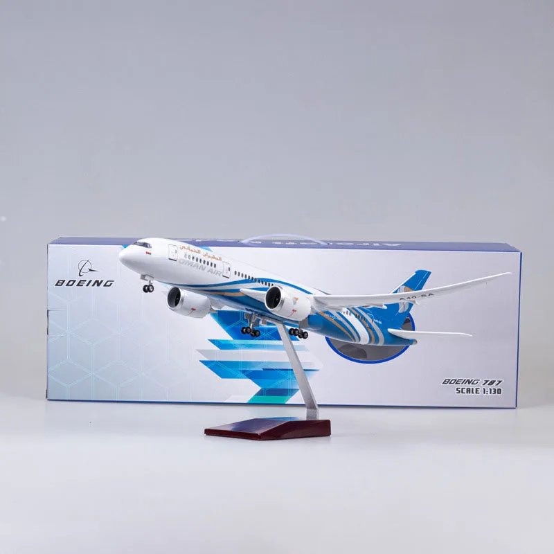 1/130 Scale 43CM Oman Air Boeing 787 B787 Aircraft Model Civil Aviation Passenger Aircraft Simulation Decoration Gift