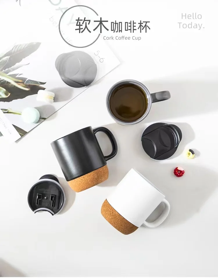 custom wholesale high quality handmade digital printed ceramic glazed enamel pipe mug warmer cappuccino coffee tea mug with lid