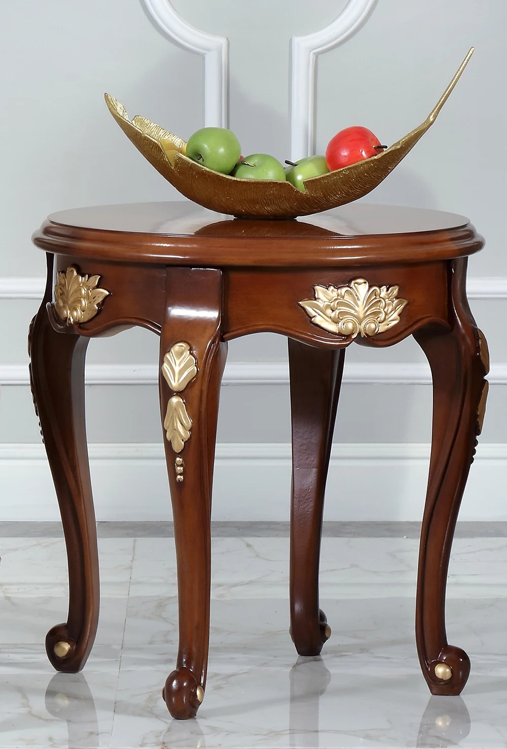 European Style hand carved gold leaf fabric Leisure Armchair