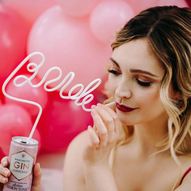 10pcs Love toy adult straw fun toy adult joke bar disco wedding party glowing penis straw in pink Willie straw