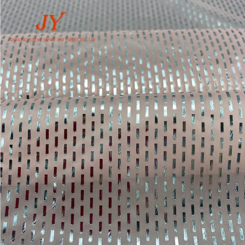 
Custom geometric tropical cactus flower design foil print on Polyester thin fabric for summer dress 