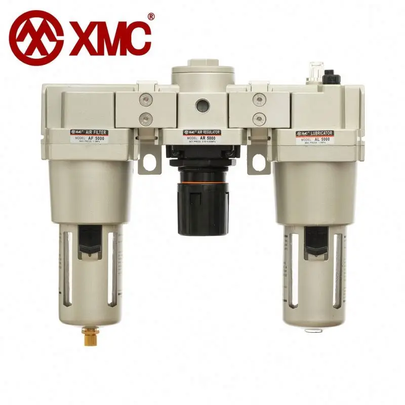 XMC AC5000-10 pneumatic compressed lubricated air line filter regulator 3 in 1 FRL unit