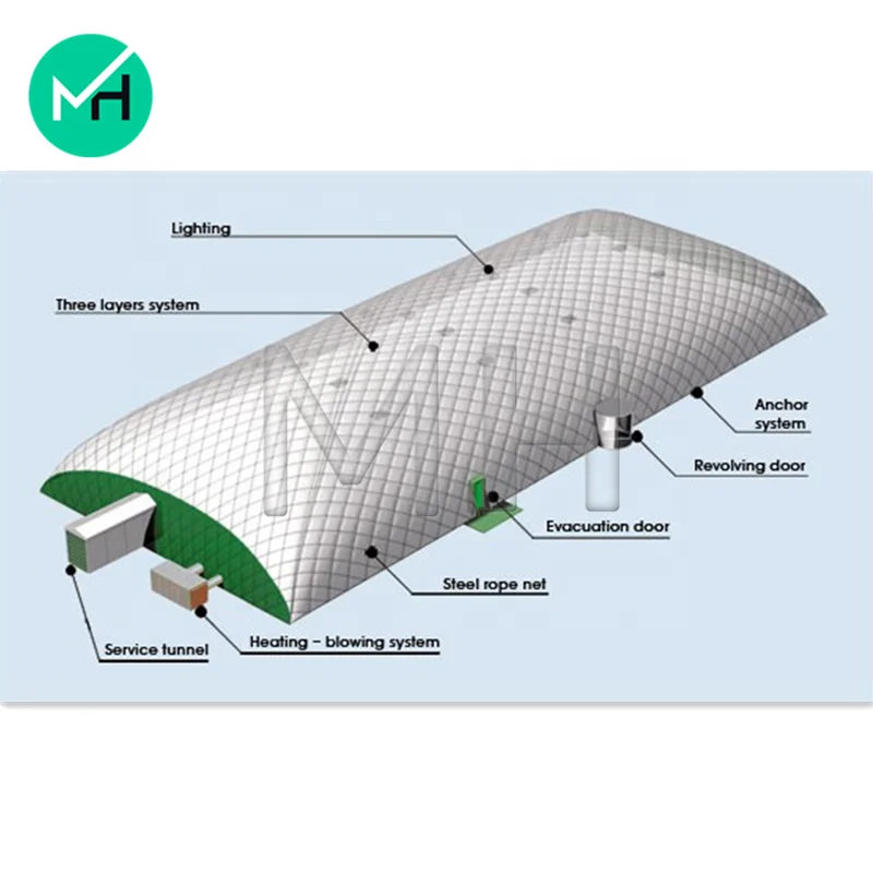 High Quality Cheap Inflatable Tennis Court Tent Sport Football Hall air Supported Structure for Sale