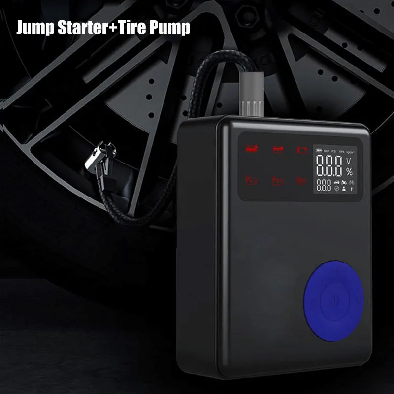 Multifunctional 13000mAh/20000mAh jump starter 12v 24v portable jump starter super capacitor jump starter with tires inflator