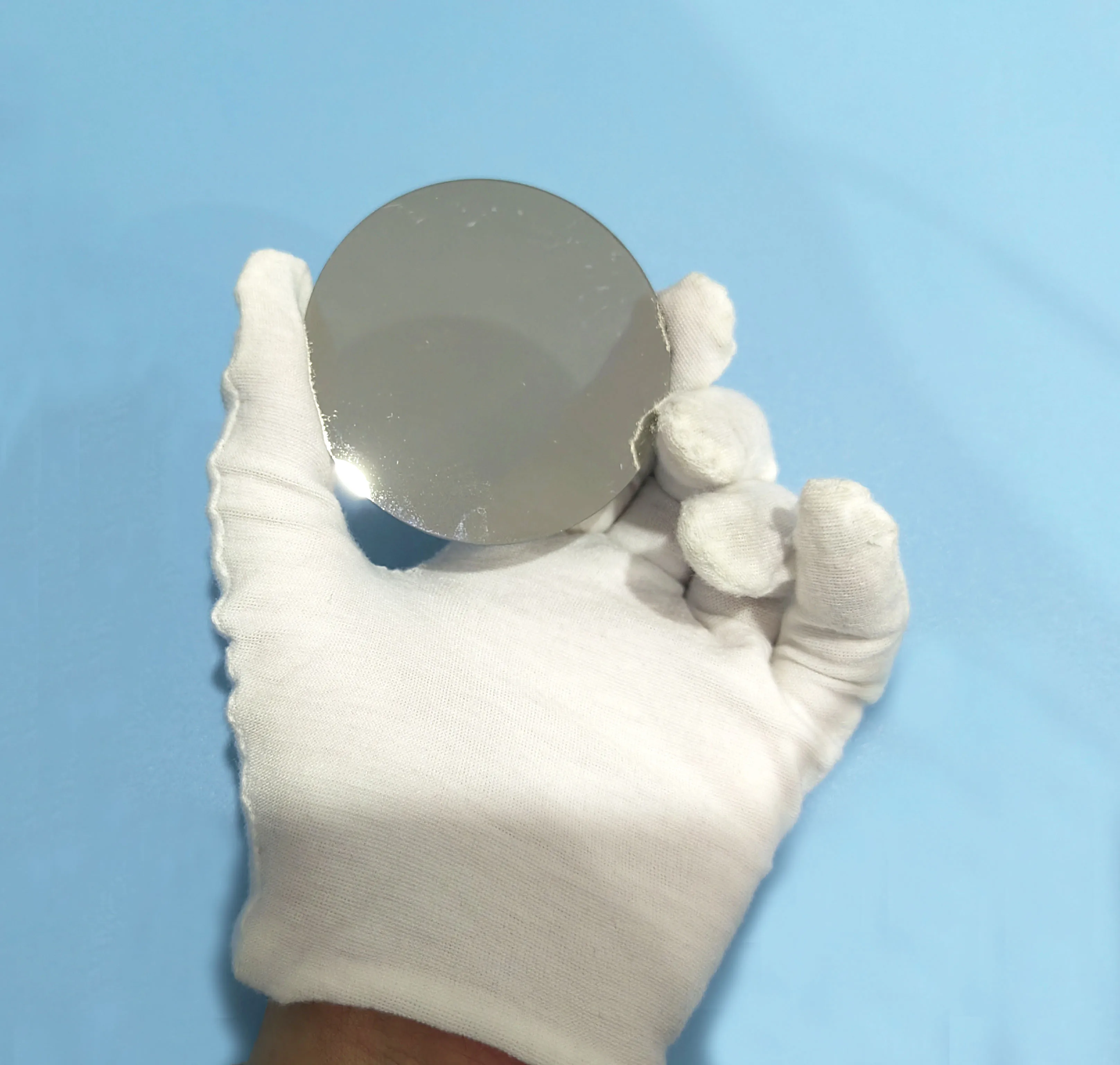 Wholesale high precision round chrome coated tempered glass cover glass panel