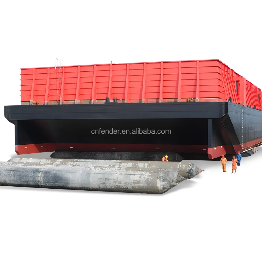 Floating marine rubber airbag with customized size for avoiding sharp objects