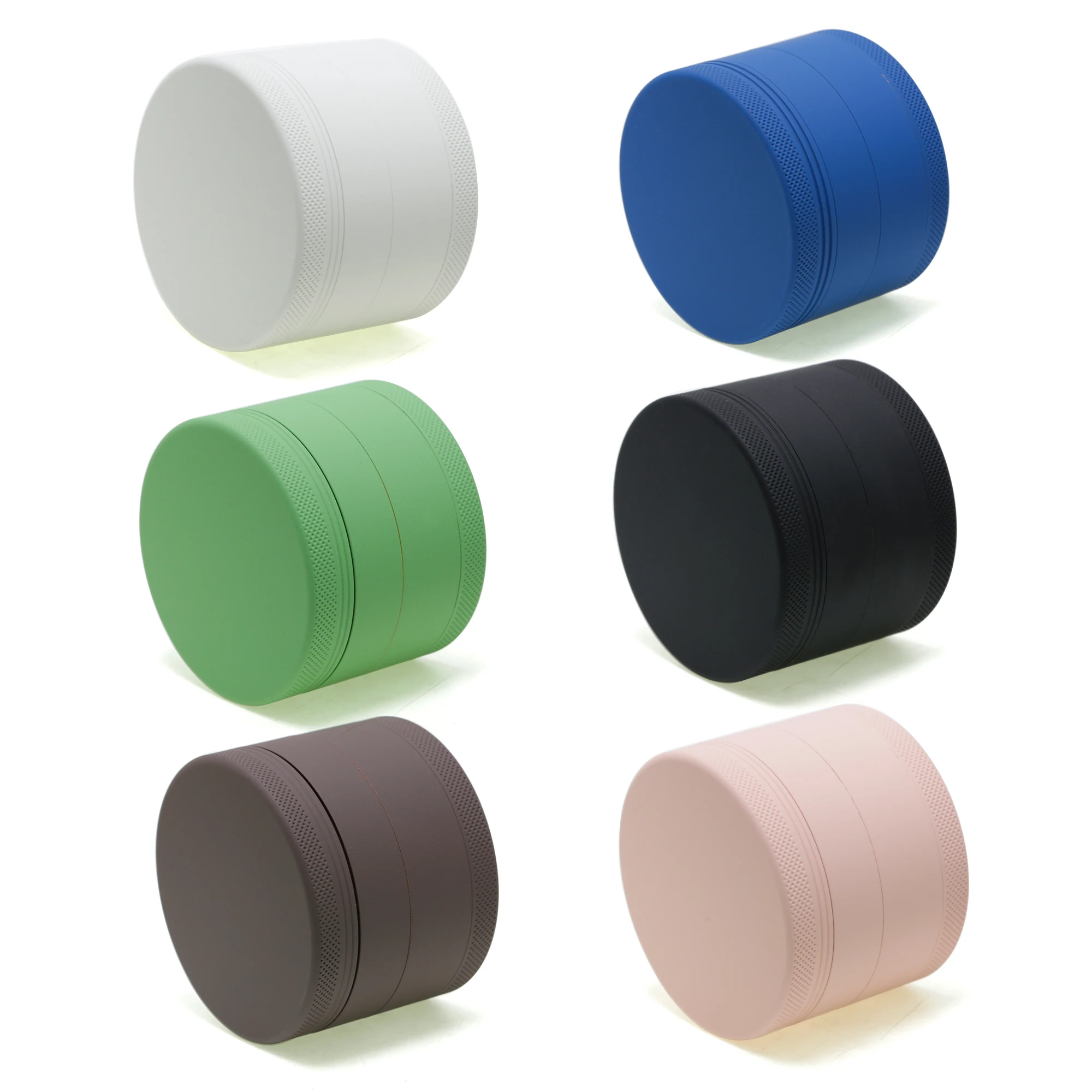 4 part 75mm 100mm macaron metal aluminum alloy smoke grinder custom logo Silicone coating grinders 6160