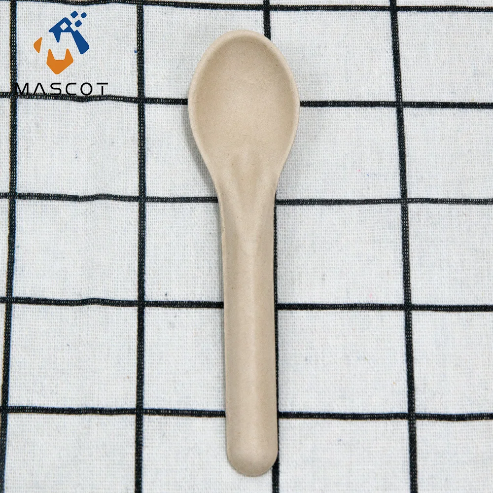 Heavy Duty Biodegradable Sugarcane Bagasse Spoon Sturdy Durable Sugarcane Spoon Soup