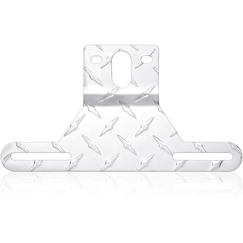 Rhinestone Tread Design Aluminum Trailer License Plate Light Auxiliary Bracket License Plate Holder