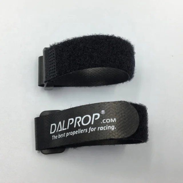 Anti-slip silicone hook and loop battery strap with plastic buckle Custom logo non-slip backing hook and loop buckle strap