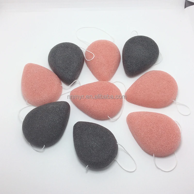 Wholesale of non latex naturally biodegradable konjac dry and wet dual-purpose cleaning powder puffs in factories