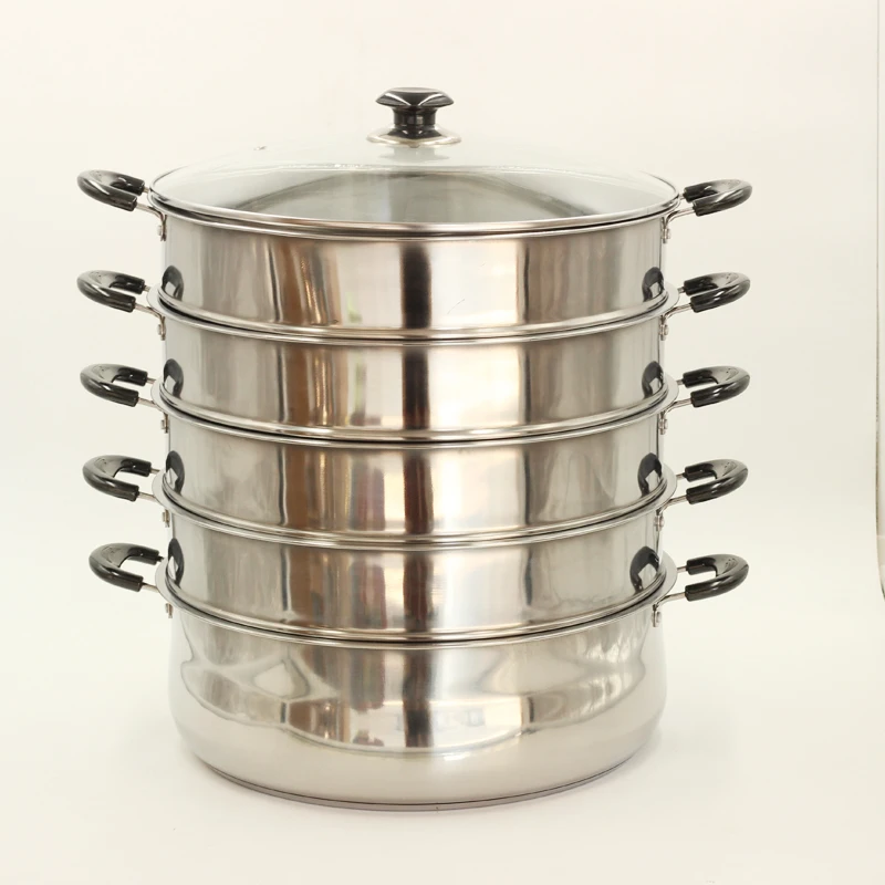 five layers 304 stainless steel steamer cookware for kitchen use