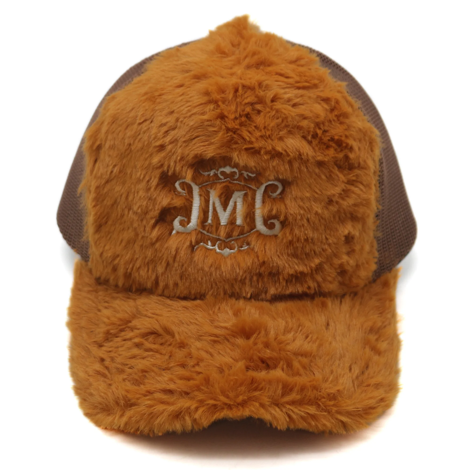 wholesale Furry Rabbit Hair mesh cap trucker hats with custom logo