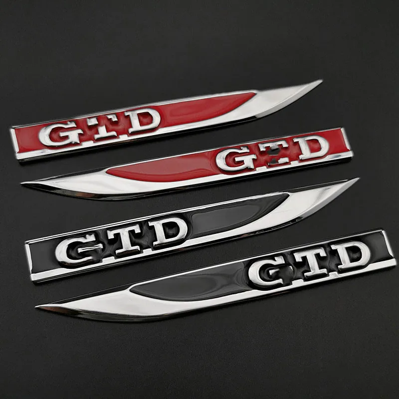 3D Metal GTD GTI Car Wing Fender Side Badge Emblem Car Sticker for GOLF MK7 MK4 MK5 MK6 Car Styling Logo Emblem Accessories