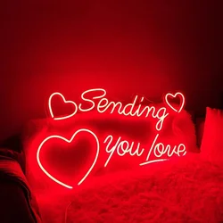 Indoor Or Outdoor Acrylic Neon lamp waterproof love heart neon lights custom led love neon sign for wedding