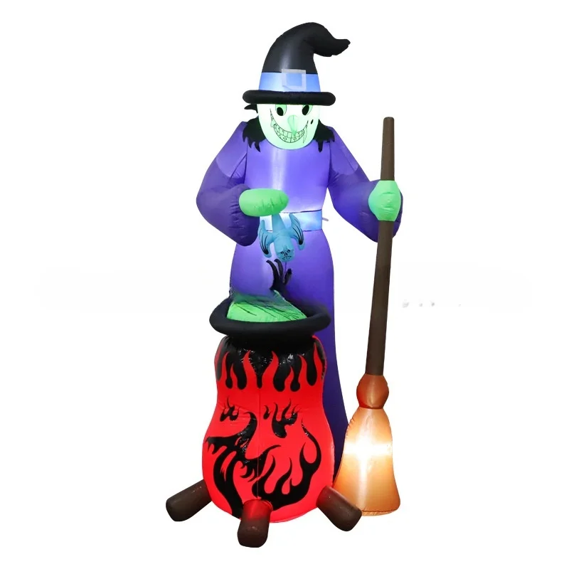 Halloween Outdoor Party Decorations Inflatable White Ghost Haunted House Pumpkin Scary Witch Lantern Air Model Accessories